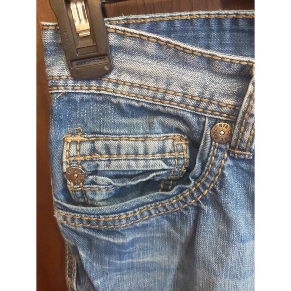 TK Axel Mens Blue Jeans 30 x 30 Treadwell Relaxed Straight Light wash denim - Picture 4 of 8